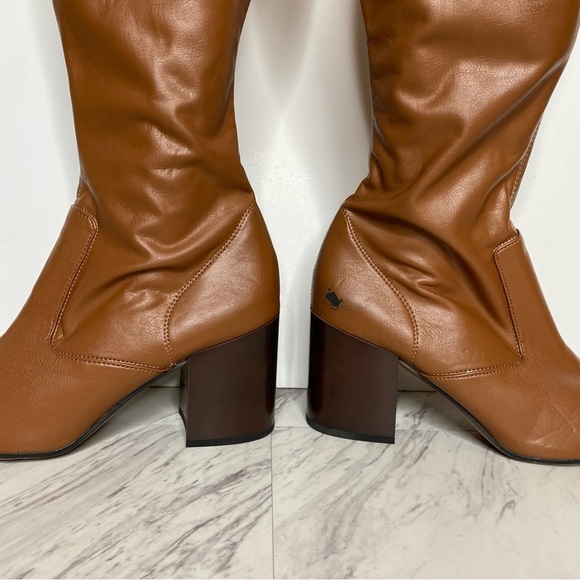 Franco Sarto Talfer Brown Faux Leather Tall Heeled Boot 11M - Picture 10 of 16